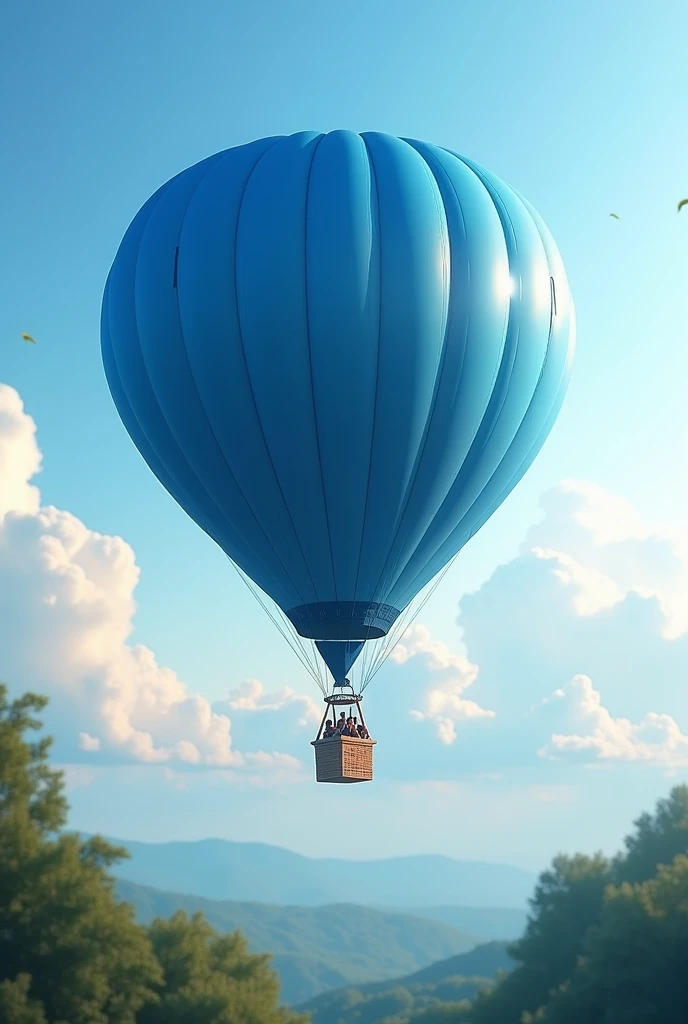  blue flying balloon
