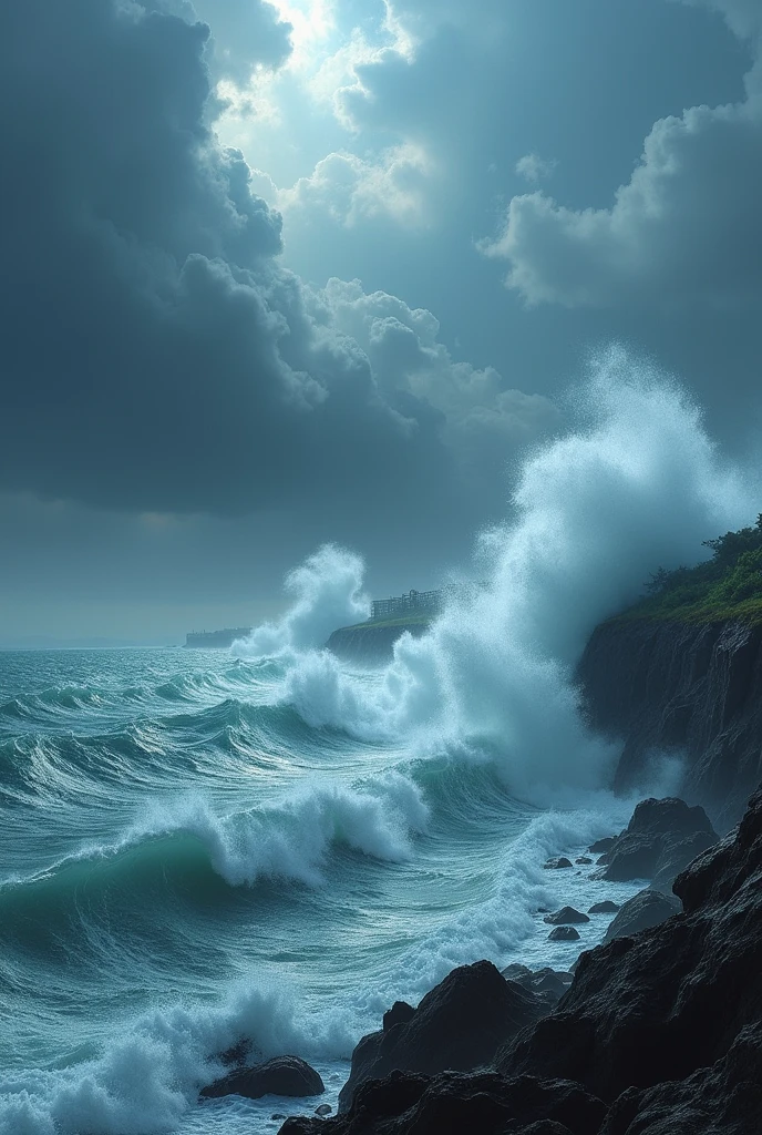 Rough seas、Tokyo Bay、typhoon、Rough seas、High waves、