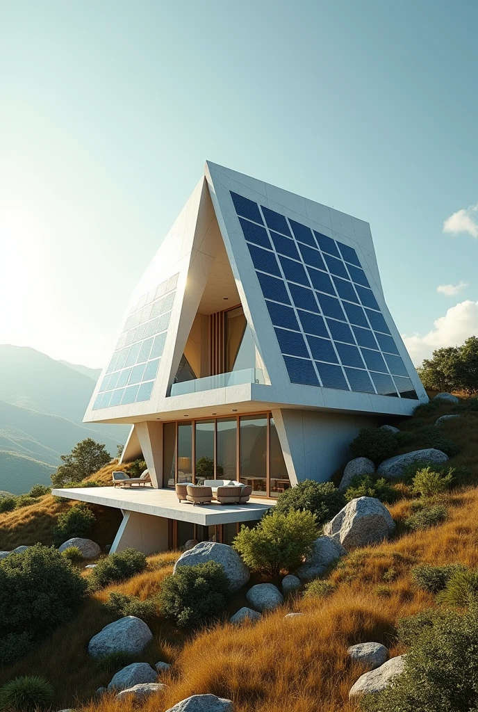 House mordun up solar-panal