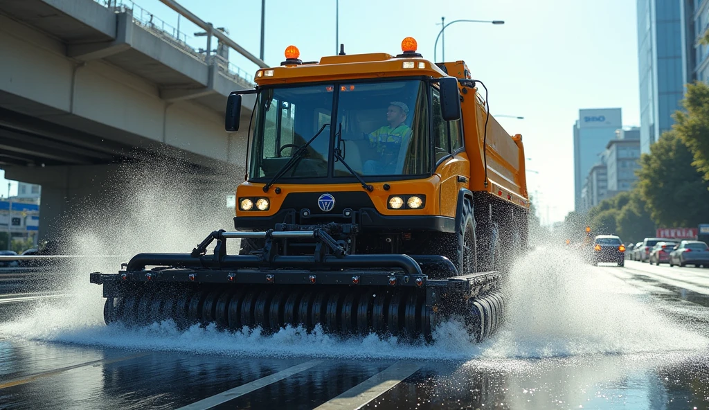 Road cleaning machine YouTube thumbnail