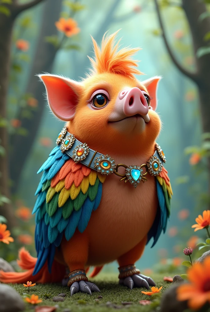 Parrot + pig
