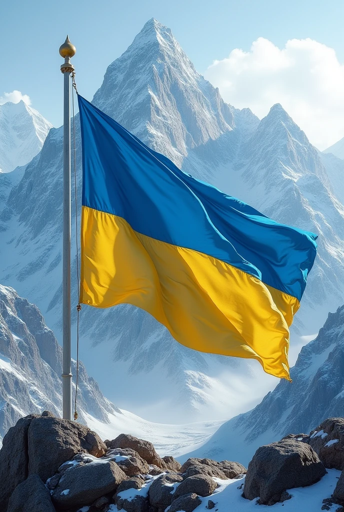 Ukrain flag on pahar