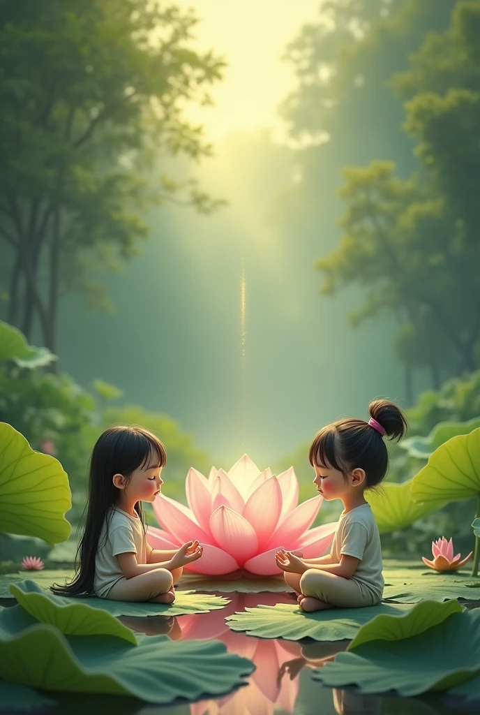 Enlightened meditation lotus natural medicine children