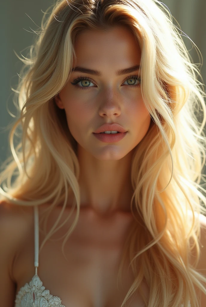 Blonde hair foreign woman