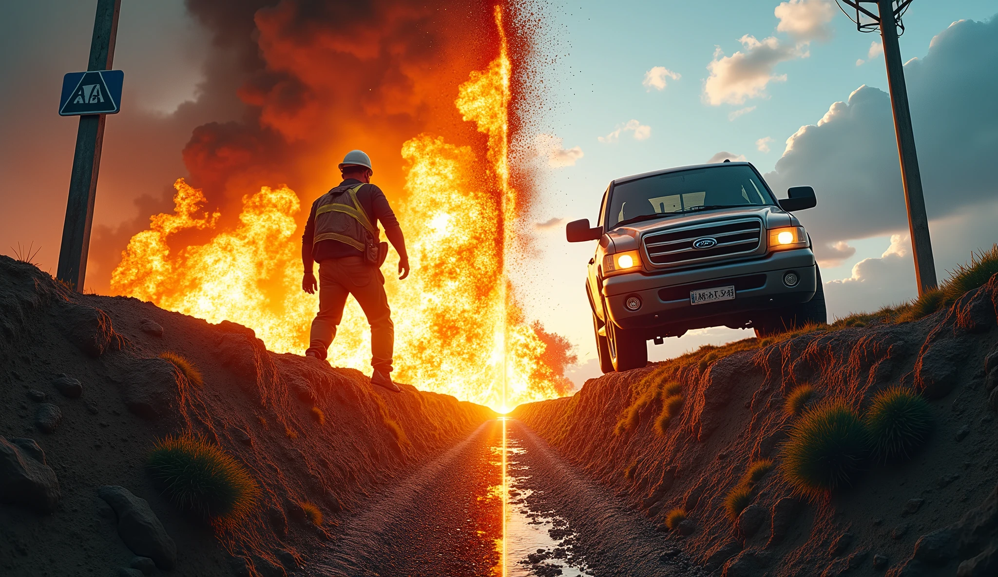 **Prompt for Thumbnail:** 

"Shocking Accidents You Won't Believe! 🚨 | A Moment's Mistake, A Lifetime's Lesson"

**Thumbnail Visual Ideas:**
- A split image showing the various accidents: one side with a sinkhole opening under a worker, and the other with a vehicle falling off a bridge.
- Bold, urgent text like "Life or Death Moments!" or "One Second Changes Everything!" with dramatic, contrasting colors (red for danger, yellow for caution).
- Add elements like warning symbols (⚠️) or explosive effects to emphasize the danger and urgency.

The goal is to create a sense of urgency and curiosity, compelling viewers to click and watch the video to learn about these unbelievable incidents.