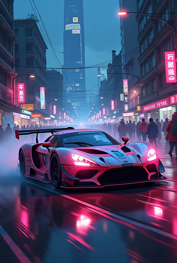 anime theme dreamy theme of the underground, street racing cars, underground artists - Variations (Strong) by @RAIN (fast)