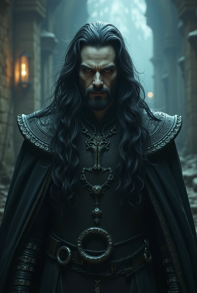 God of the undrworld hades facing the camera looking more demonic less demonic a little less