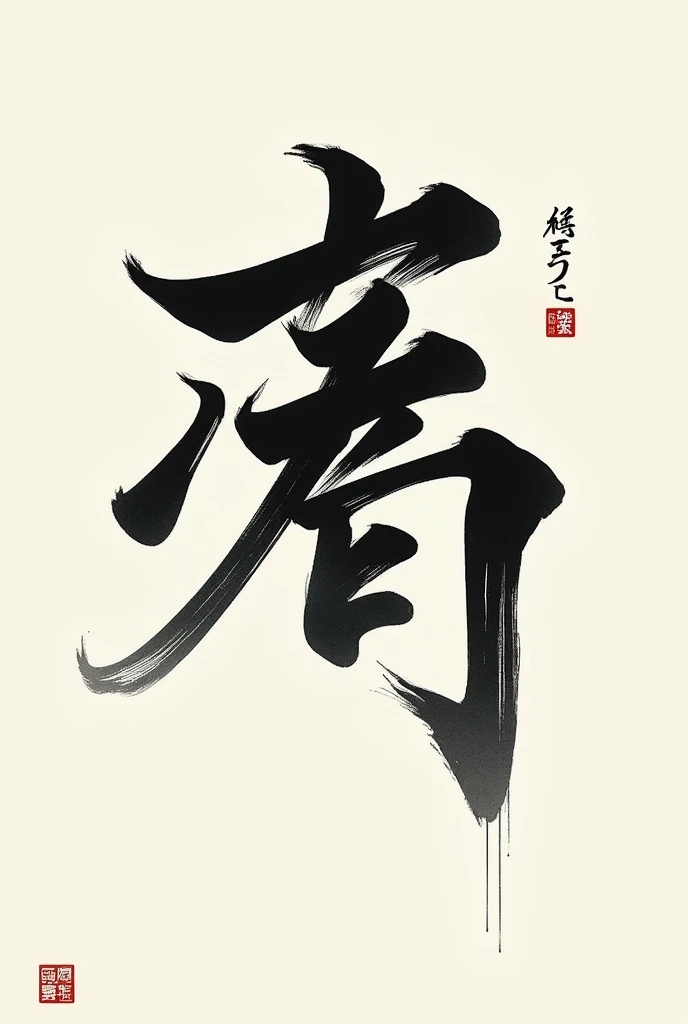 "Create a Japanese calligraphy artwork of the kanji '全集中' in the style of Souun Takeda. Use dynamic and bold brush strokes with a traditional yet modern feel. The background should be simple and elegant, highlighting the strength and fluidity of the characters."
