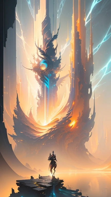Quartz long crystals anthill, liquid lava running from it's holes، magical atmosphere, butterflies