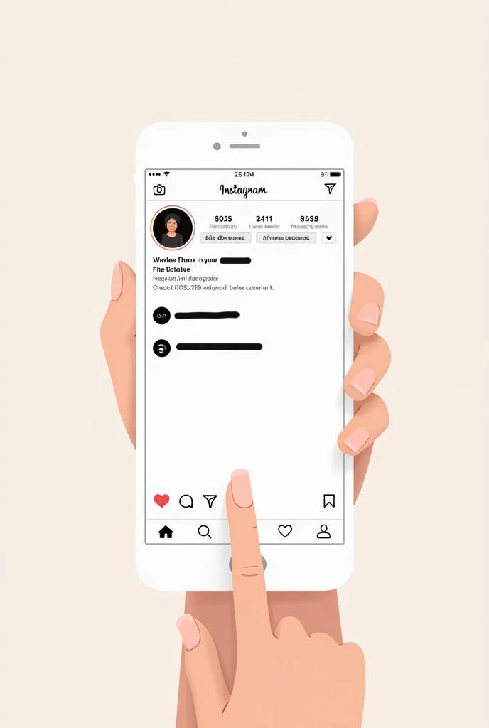 Deleting comments on Instagram post. Want the screen visible like while deleting.
