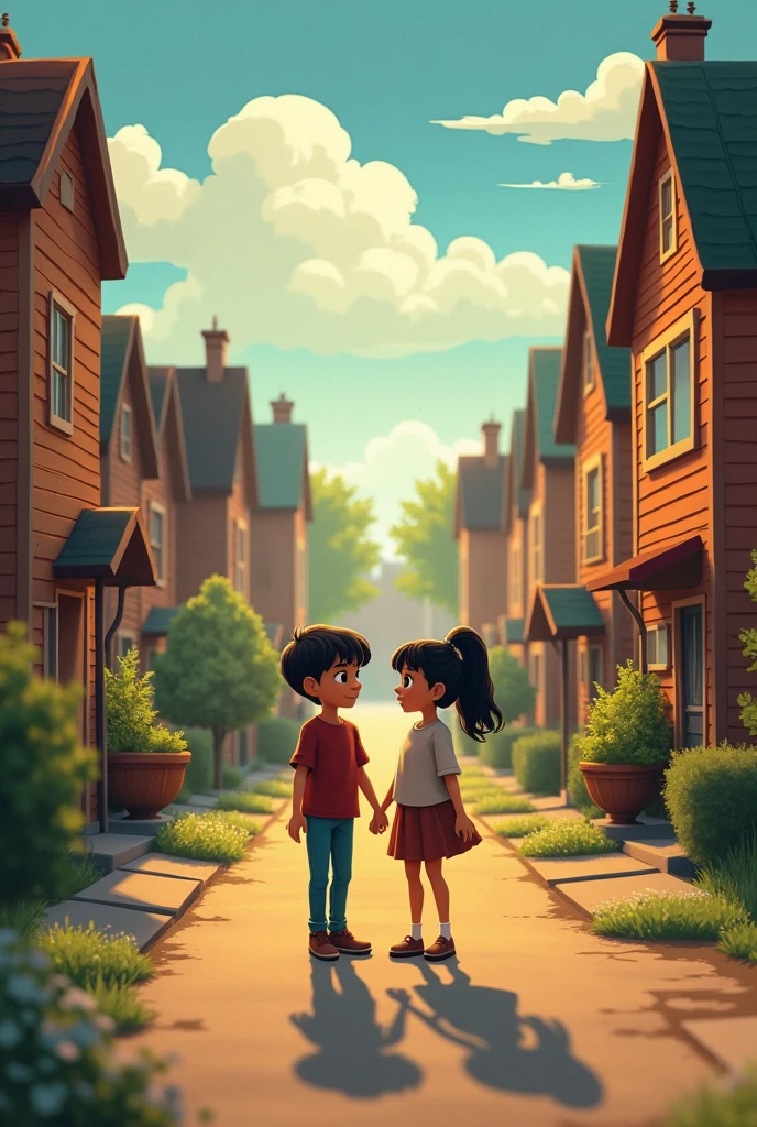 






Page 4:
A young girl from Ashwood, Sophia, befriended a Brookdale boy, Alex. They secretly helped each other, sharing resources and knowledge.

