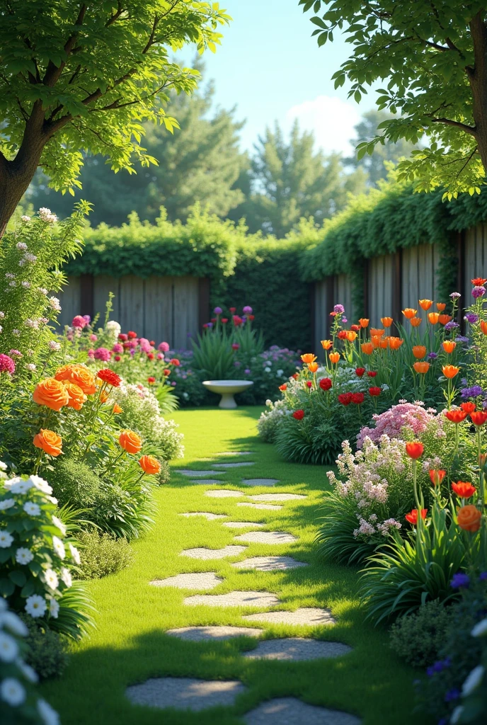 Outdoor garden real scene,The picture is clean