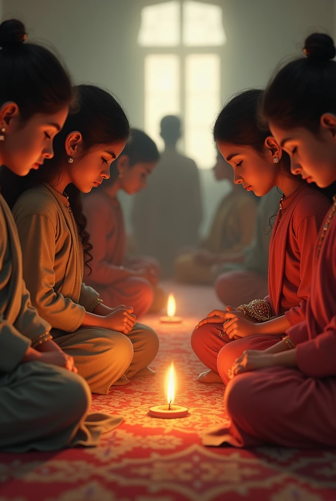 Hindu Girls reading Namaz