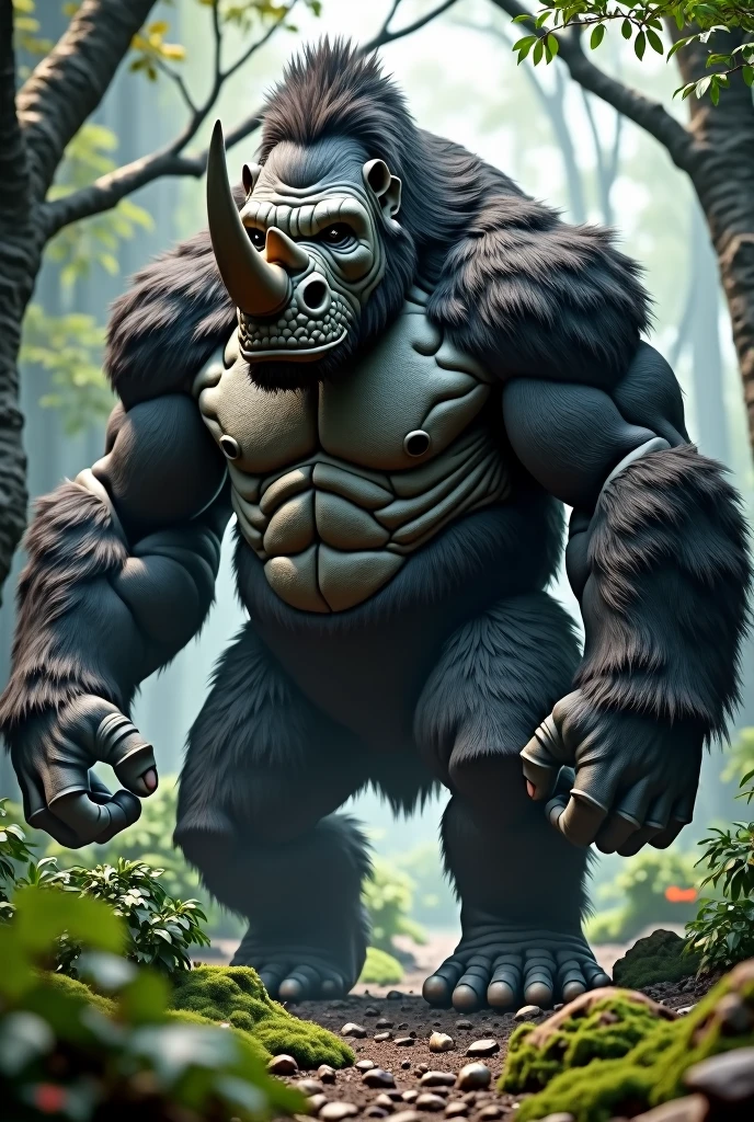 Gorila with rhino combined