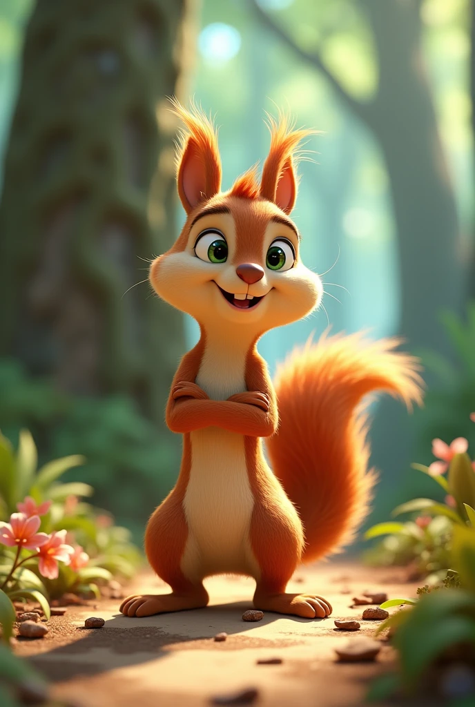 Need 3D animation style"**Clumsy Builder**: Nutty the squirrel tries to build a grand treehouse but keeps making mistakes. How does his clumsiness lead to a surprise outcome?