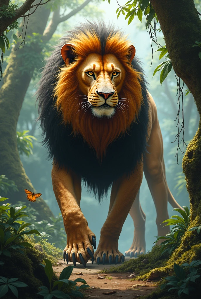 Monkey + lion