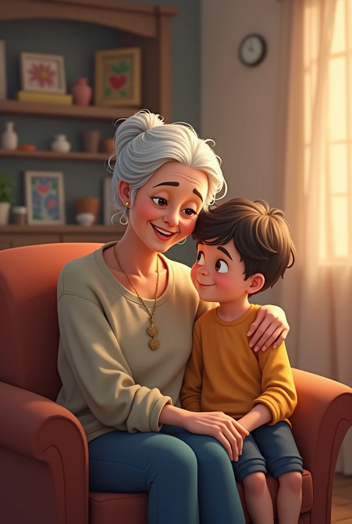 Grandma se sit here to son