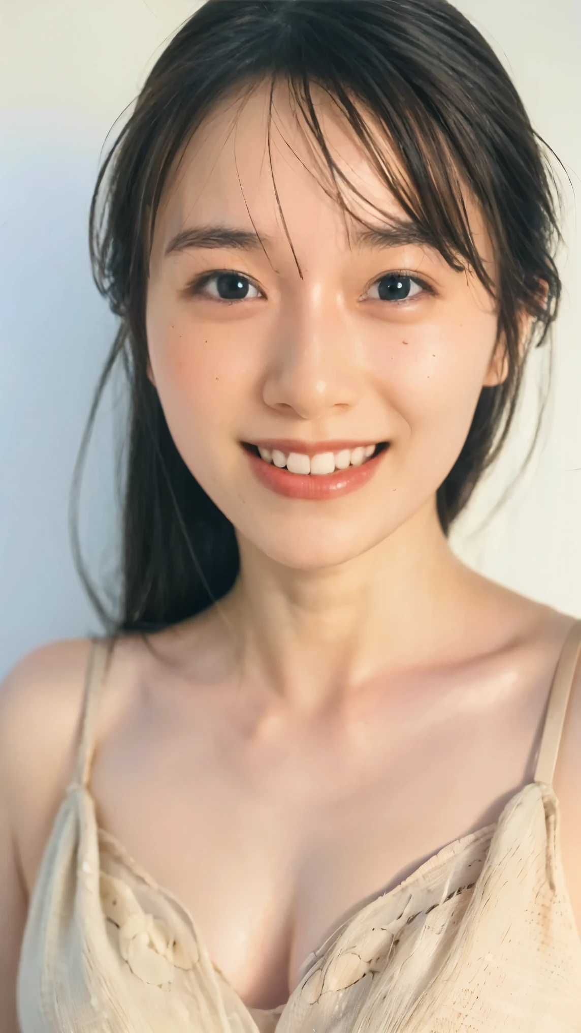 Memory correction:2.55, Everything is modern:1.66, Beautiful Japanese woman photo, (((smile))), 20-year-old, Oil for straight, one-length hair＆Hair balm:1.55, (photo Realistic:1.4), (hyper Realistic:1.4), (Realistic:1.3), (Smoother lighting:1.05), (Improving the quality of cinema lighting:0.9), 32K, 1 person,20-year-oldの, Realistic lighting, Backlight, The light shines on your face, Ray Tracing, (Bright light:1.2), (Improvement of quality:1.4), (Highest quality Realistic textured skin:1.4), fine grain, Detailed face,(smile:0), (Emphasis on face close-up:1.3), (Enhances the beauty of skin texture:1.1),((Extremely precise and accurate anatomy:1.0)), (Enhances the beauty of skin texture:1.1), Clean and glowing skin, mesh, thin:1.2, (Realistic:1.3), Realisticなライティング, (Smoother lighting:1.05), 32K, One Japanese woman, fine grain, Detailed face, (Film Grain:1.1),(Accentuates body lines:1.1), High resolution, Natural look, Kind eyes, Improves hair quality, Delicate light and shadow, Transparent muscles, Graceful pose, Beautiful Eyes, Sharp details, Soft light reflection, Beautiful contours, Delicate skin tone, Fine hair texture,Cute Japanese Women Photos,