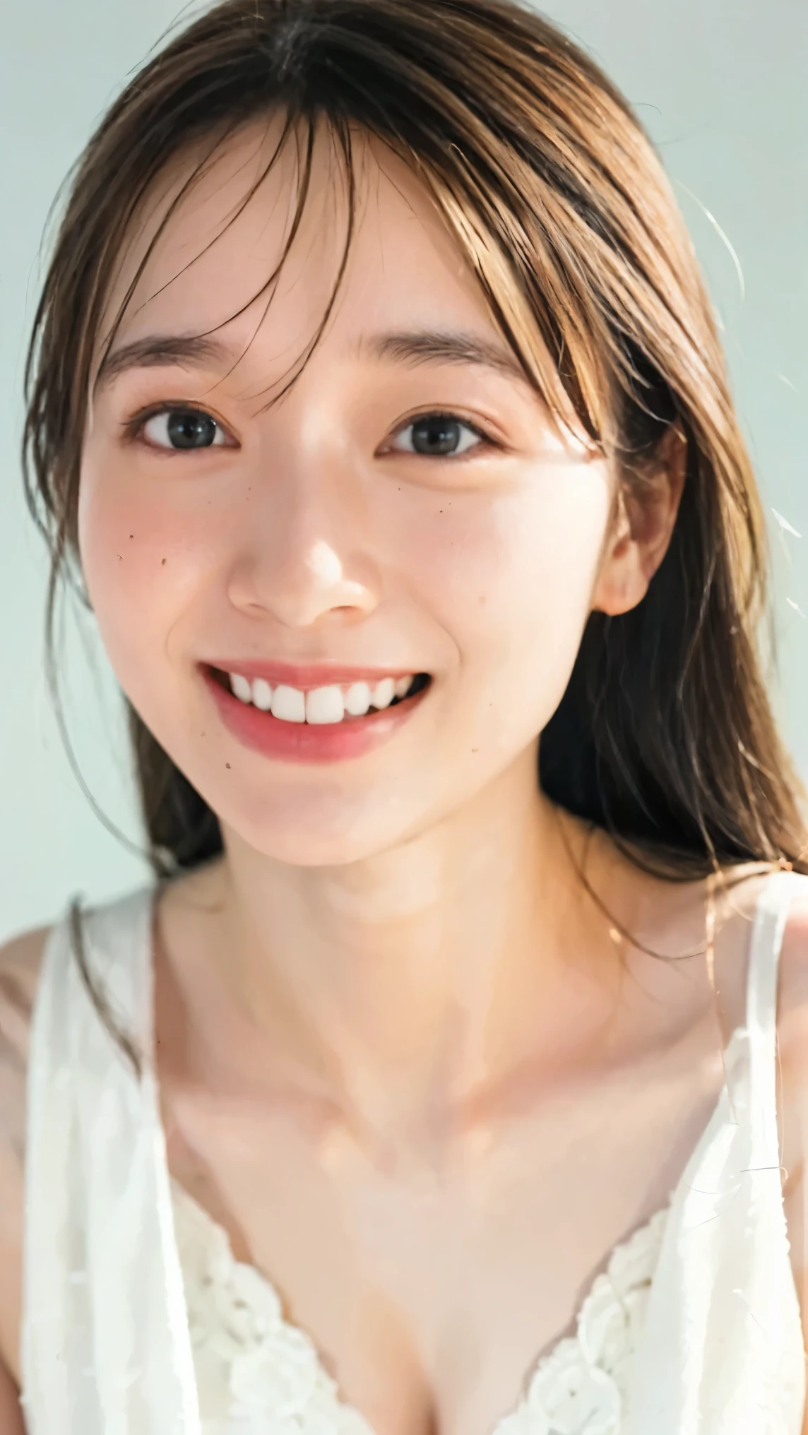 Memory correction:2.55, Everything is modern:1.66, Beautiful Japanese woman photo, (((smile))), 20-year-old, Oil for straight, one-length hair＆Hair balm:1.55, (photo Realistic:1.4), (hyper Realistic:1.4), (Realistic:1.3), (Smoother lighting:1.05), (Improving the quality of cinema lighting:0.9), 32K, 1 person,20-year-oldの, Realistic lighting, Backlight, The light shines on your face, Ray Tracing, (Bright light:1.2), (Improvement of quality:1.4), (Highest quality Realistic textured skin:1.4), fine grain, Detailed face,(smile:0), (Emphasis on face close-up:1.3), (Enhances the beauty of skin texture:1.1),((Extremely precise and accurate anatomy:1.0)), (Enhances the beauty of skin texture:1.1), Clean and glowing skin, mesh, thin:1.2, (Realistic:1.3), Realisticなライティング, (Smoother lighting:1.05), 32K, One Japanese woman, fine grain, Detailed face, (Film Grain:1.1),(Accentuates body lines:1.1), High resolution, Natural look, Kind eyes, Improves hair quality, Delicate light and shadow, Transparent muscles, Graceful pose, Beautiful Eyes, Sharp details, Soft light reflection, Beautiful contours, Delicate skin tone, Fine hair texture,Cute Japanese Women Photos,