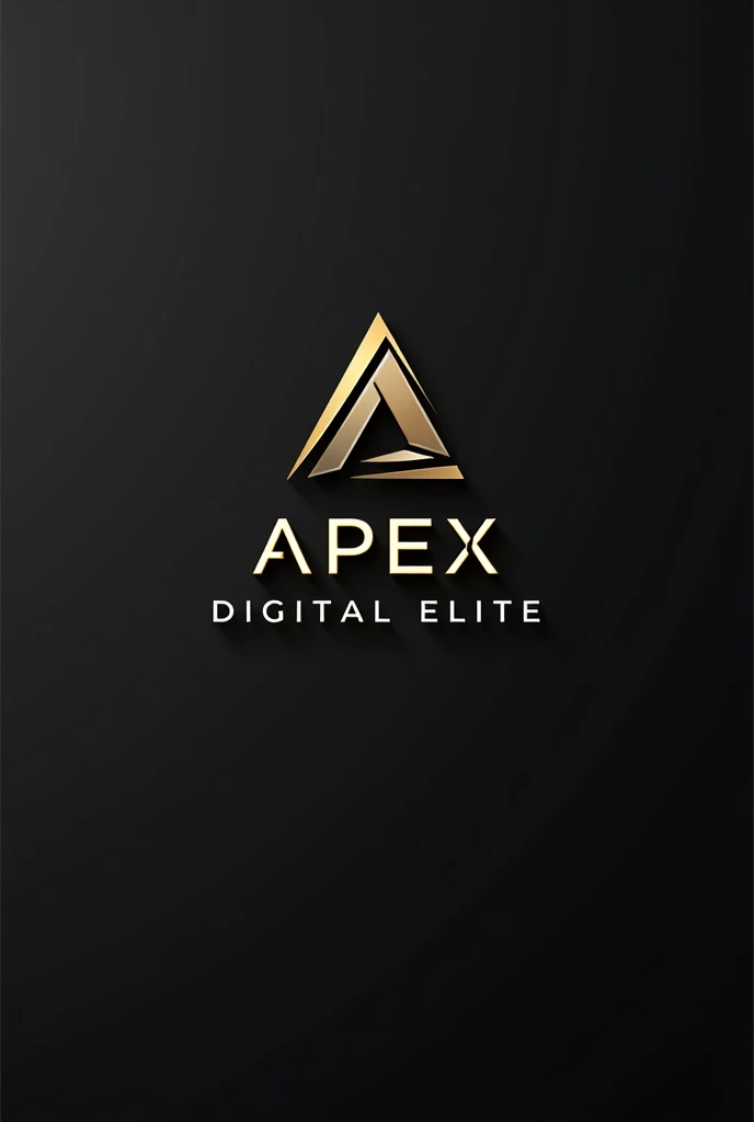 "Design a sleek and professional logo for 'Apex Digital Elite' that embodies premium quality and digital innovation. Use a contemporary style with elegant fonts and a color scheme that suggests exclusivity, such as black, gold, or silver. Consider incorporating digital or tech-related imagery."