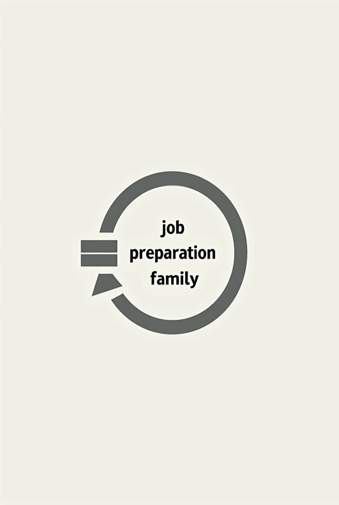 A Students based circle shape logo where must be written " Job Preparation Family". 