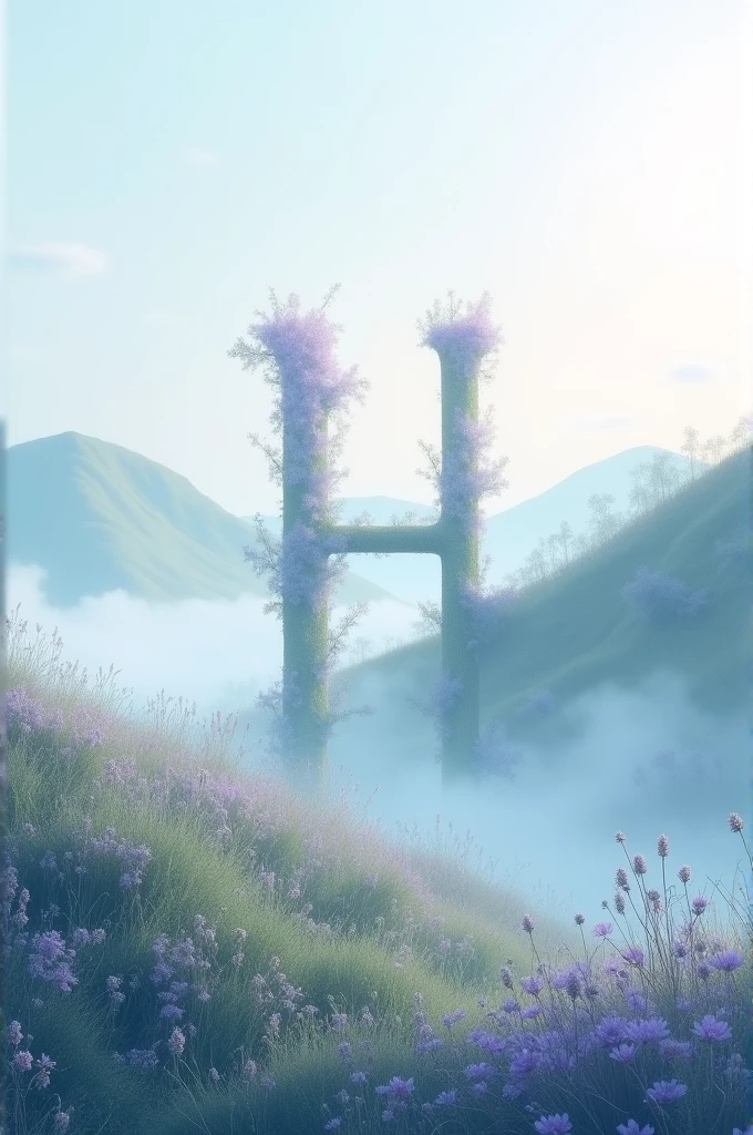 Create a landscape with the hidden letter h