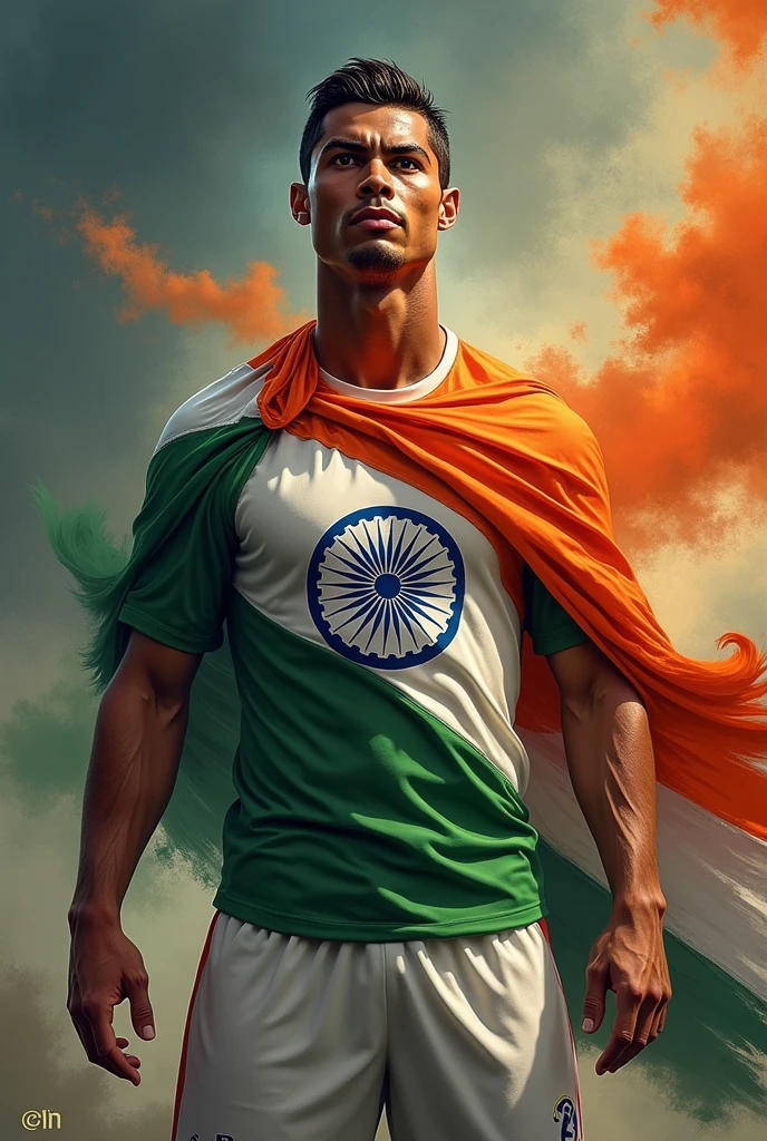 Ronaldo With indian flag