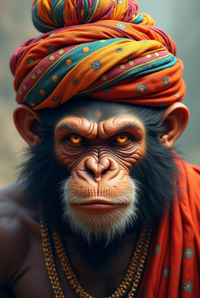 Bihari Hanuman
With turban