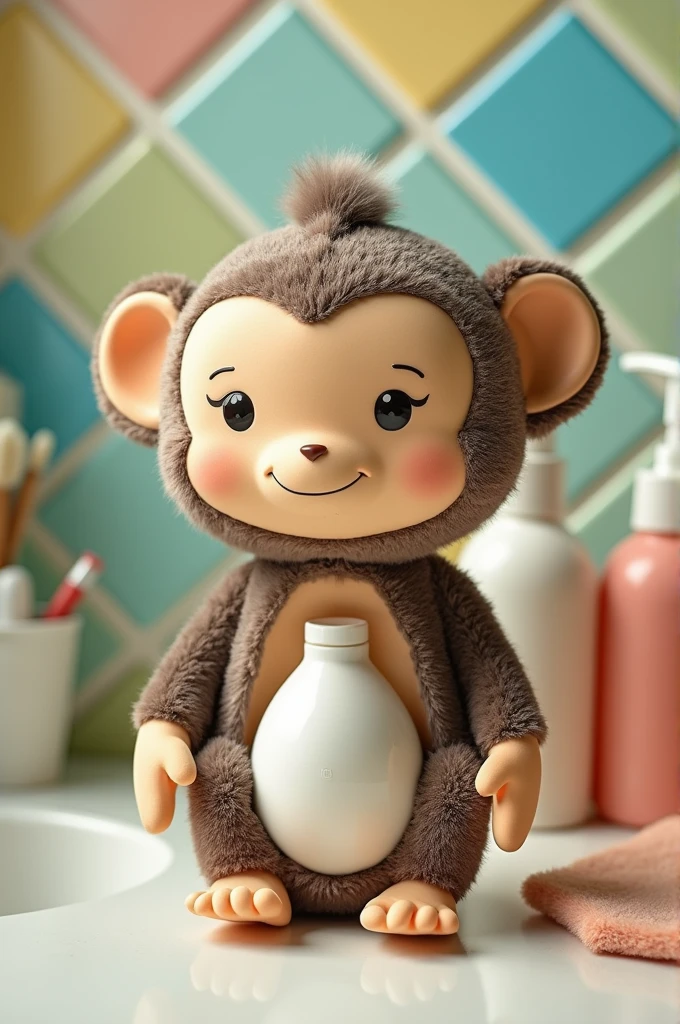 Monkey doll with shampoo inside