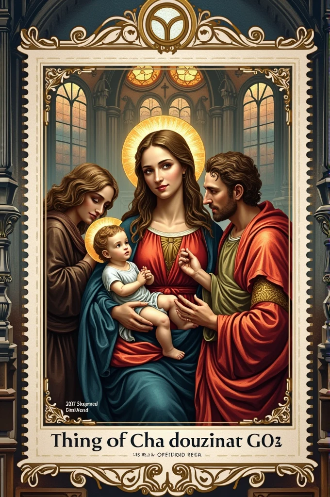 Christian Art Commemorative Postage Stamp 58mm x 98mm 