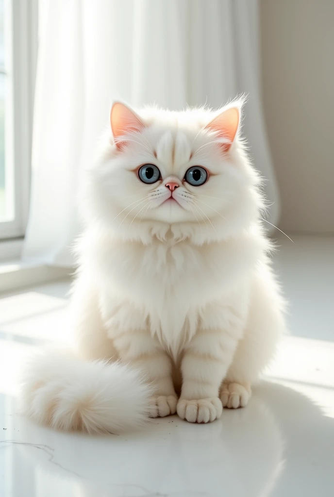 A white parsian cat
