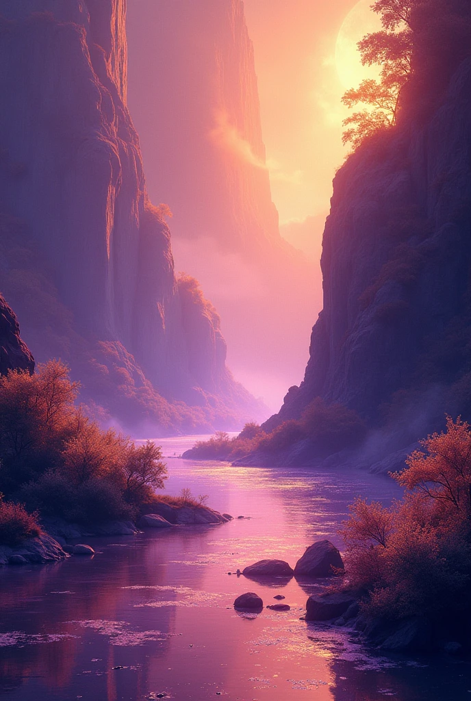 Reverberant radiance as a background consisting purple, gold, silver ,amber colours
Without any human being