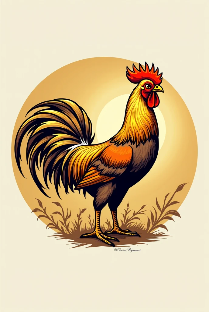 I want a named logo:  the golden cock, with slogans : make every meal a delicious experience 
