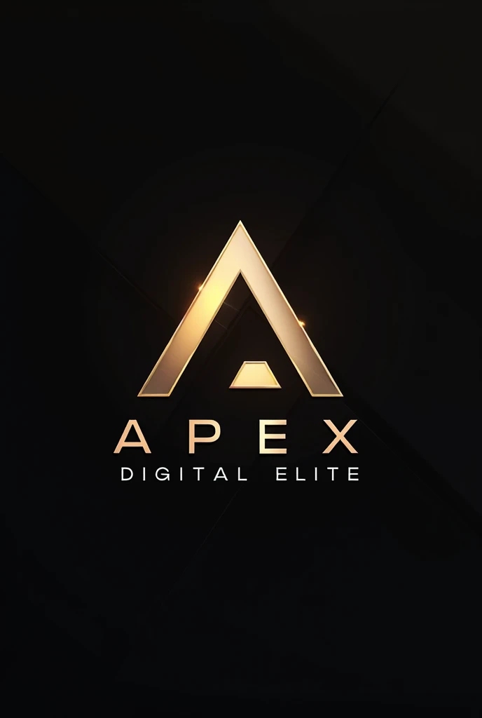 "Create a sophisticated logo for 'Apex Digital Elite', a brand specializing in top-quality graphic design services. The design should combine elegance with a tech-savvy feel, using clean lines and contemporary fonts. Incorporate graphic design-related imagery or abstract symbols, and use a high-end color scheme such as gold, silver, or rich tones to emphasize premium quality."