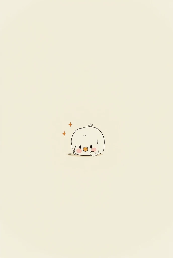 (Most of the background is solid color.),Simple little cute cartoon character picture below