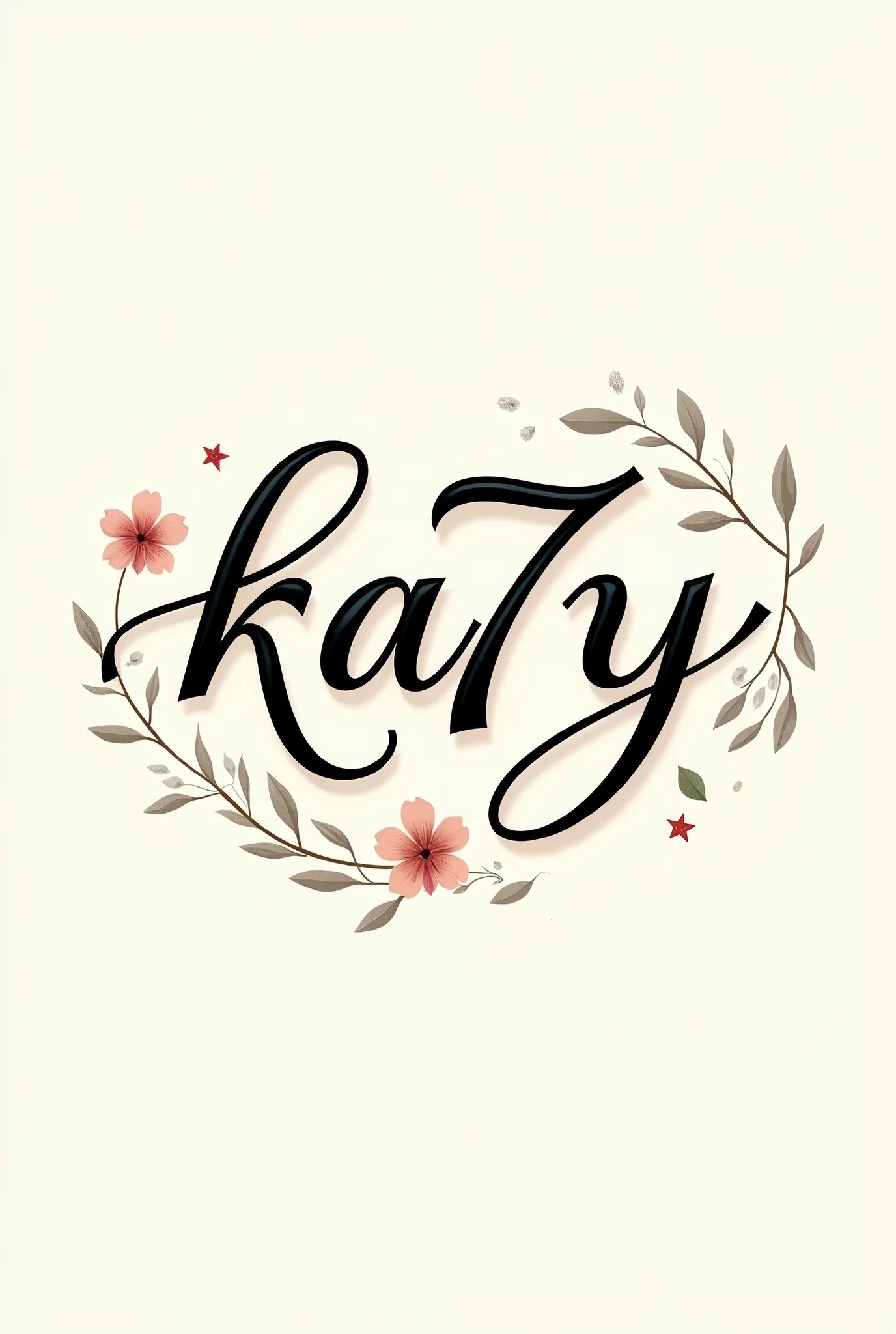 Write the word ka7y in a beautiful font