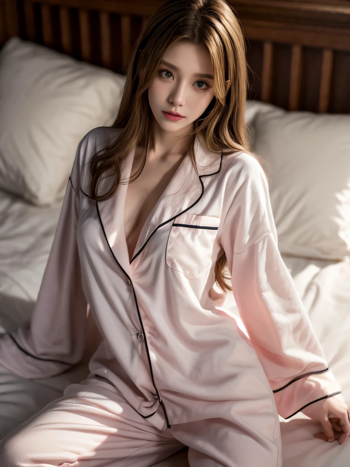 1girl,masterpiece,best quality,beautiful,extremely detailed CG unity 8k wallpaper, wearing pajamas,