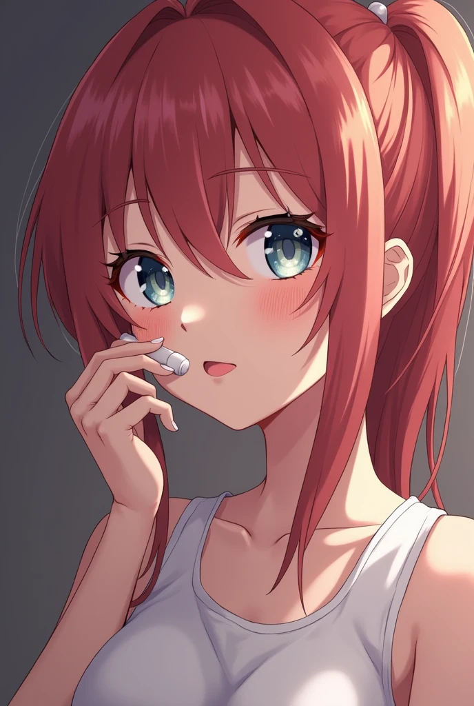 Anime girl with cum on her face 