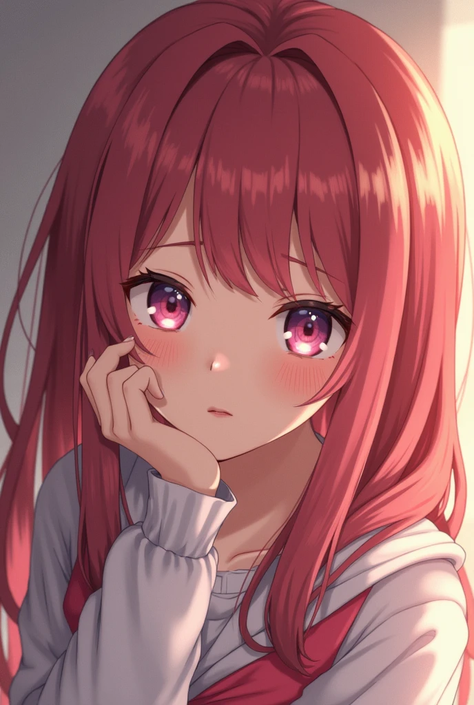 Anime girl with cum on her face
