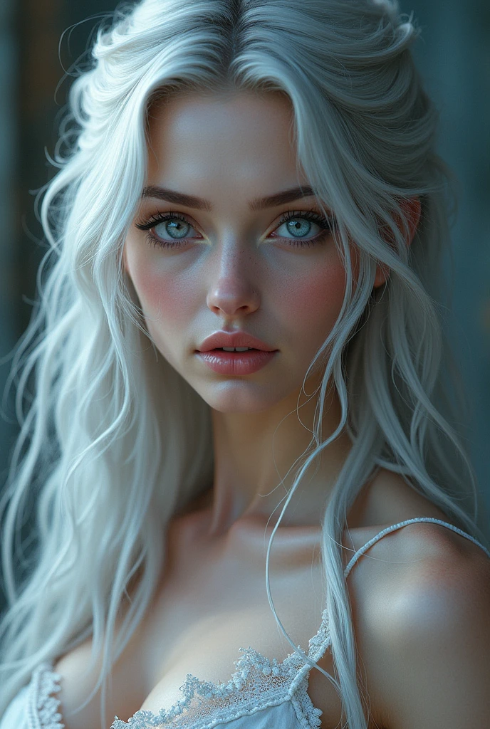 heterochromia+Right eye color Left eye color Silver hair Female