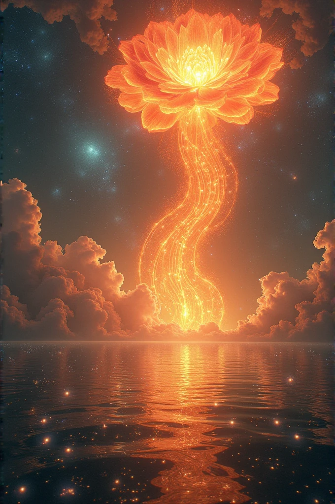 "The skies break into flowers of fire,
and the stars are shipwrecked in seas of crystal."