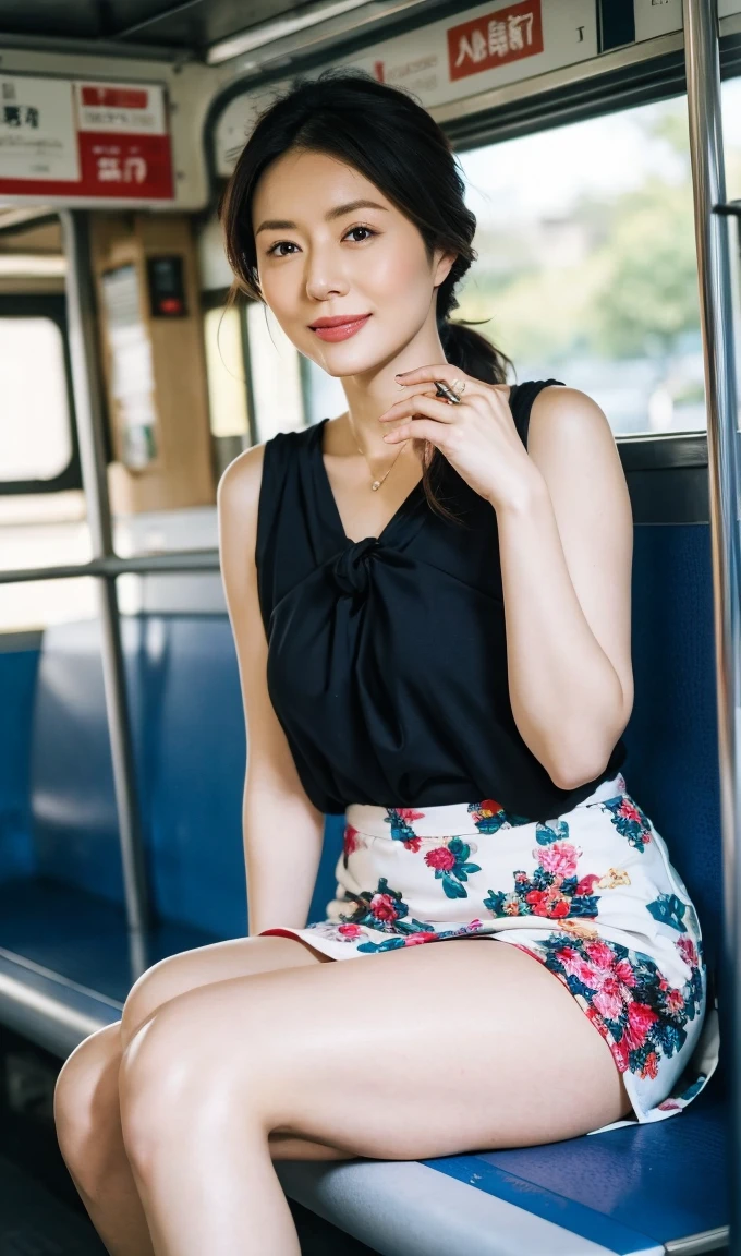 (Highest quality)、(High resolution)、(Ultra-detailed photos)、(Ultra-realistic texture)、(Illuminated subject)(8k images)(Clear Photography)(Real Photo)
(Mature Japanese Woman)(Her hair was tied up in a caramel-colored chignon.)(40-year-old beautiful middle-aged woman)(Elegant and well-proportioned face)
(Her outfit is a light-colored top and a neat, chic and elegant skirt.)
(Look at everyone with a refreshing and loving smile)
(Men are captivated by her charms)
(She is outdoors)(She poses elegantly and cutely in various locations.)(Walking through the crowds of the city)(Drinking coffee at a cafe)(Shop)(Sit on the grass in the park)Playing on the swings at the show)(sit in a train seat)(Take a seat on the bus)(NSFW skirt lift)(NSFW see-through sexy panties exposed)