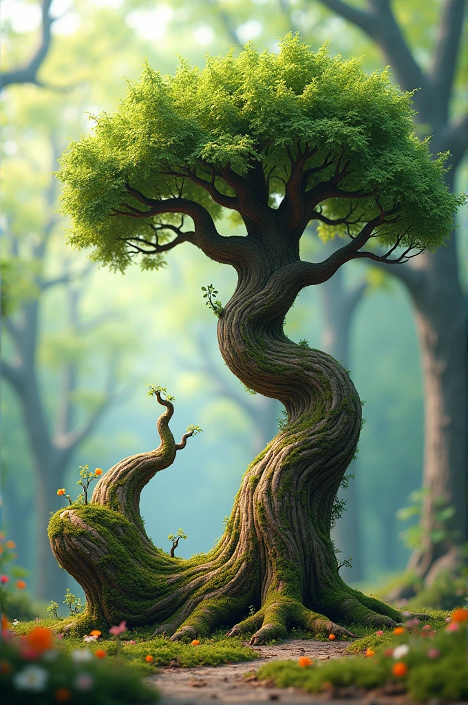 Tree art the letter JJ