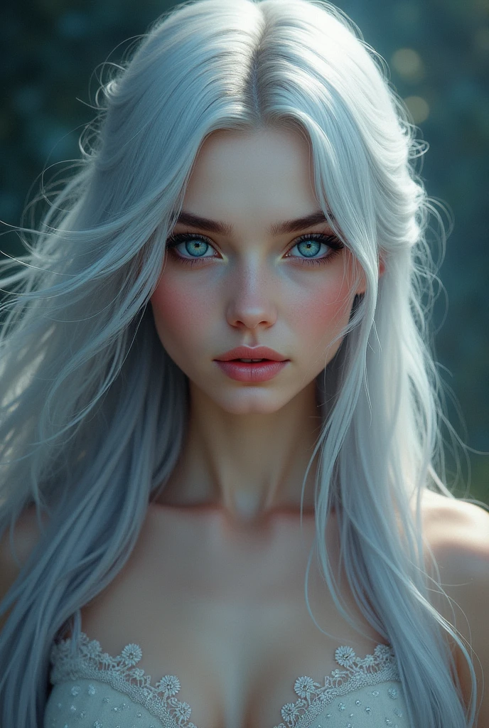 heterochromia+Right eye color Left eye color Silver hair Female