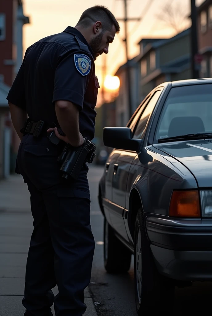 Police see the car in the morning