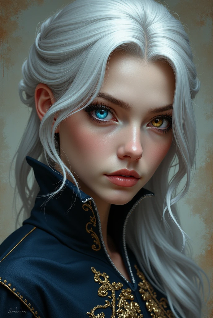 heterochromia+Right Eye Color Left Eye Color Baron Silver Hair
