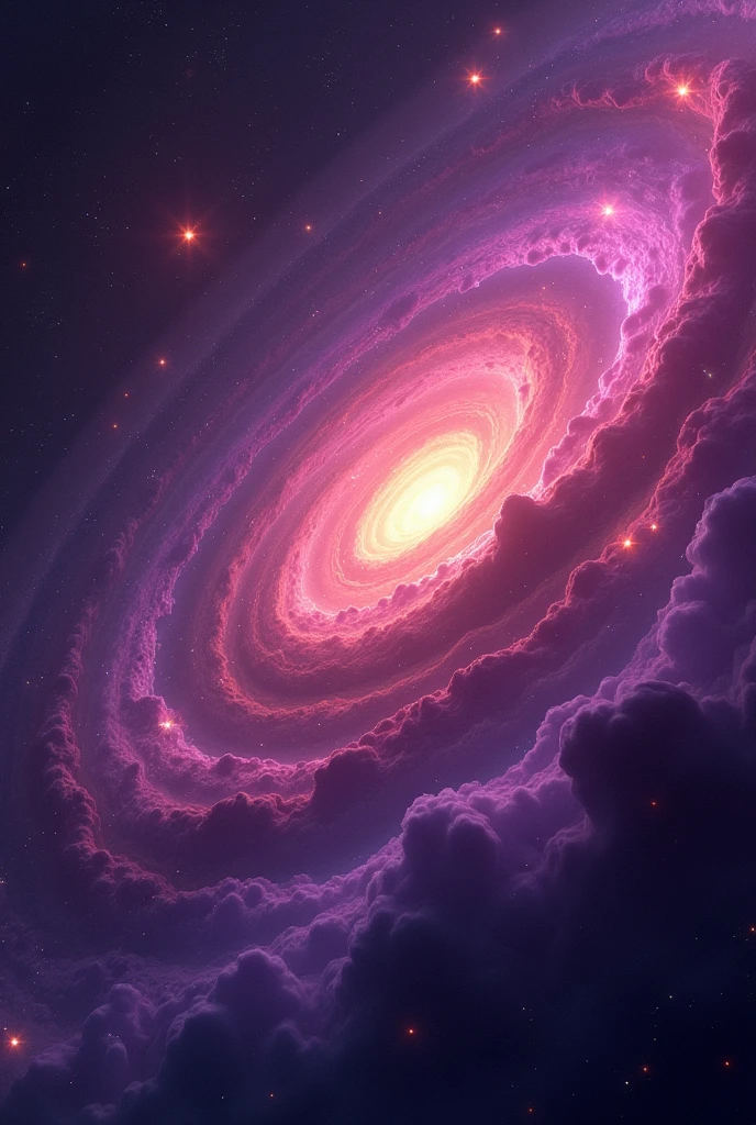 Purple and Crimson Stars in cosmos
Heavenly bodies surrounding the two