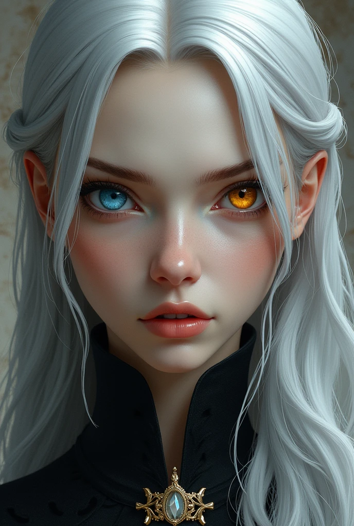 heterochromia+Right Eye Color Left Eye Color Baron Silver Hair