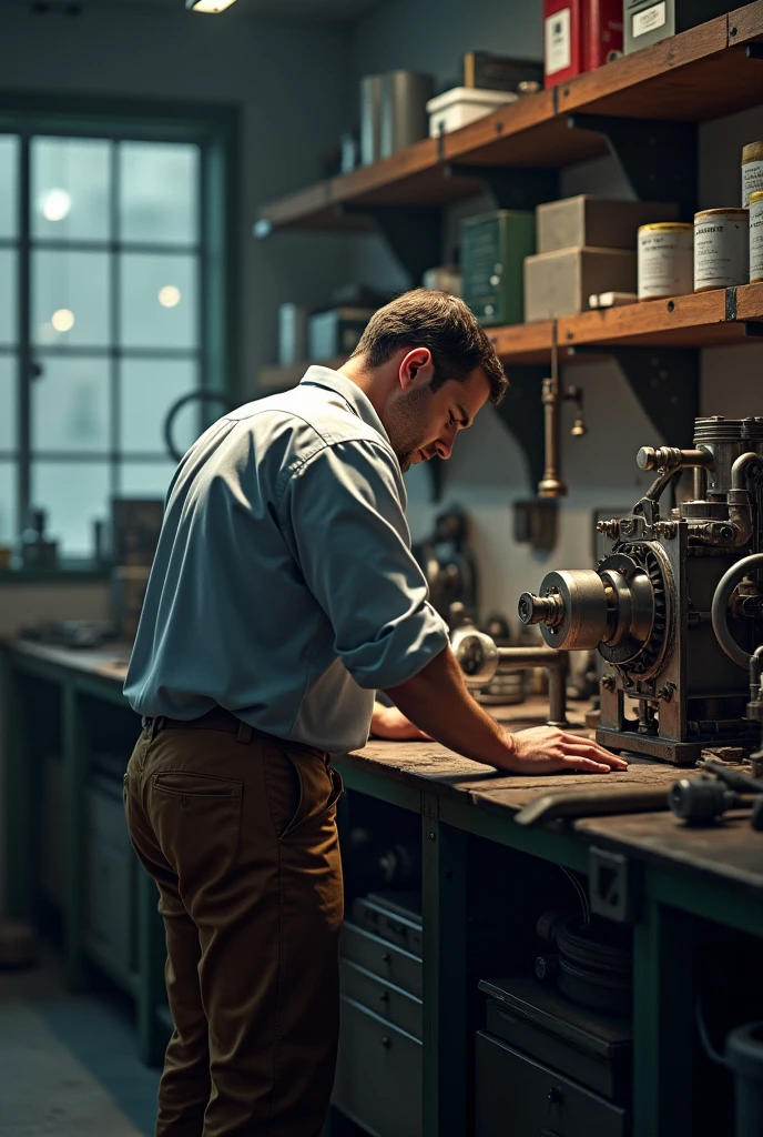an engineer with his back turned
