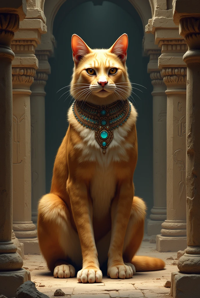 Create a ancient cat image